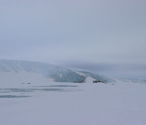 Snow, ice and a glacier