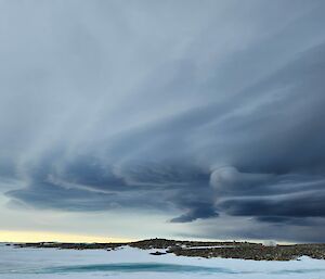 Cloud formed by mountain wave