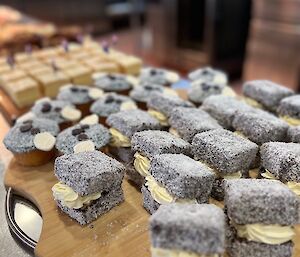 A delicious plate of lamingtons