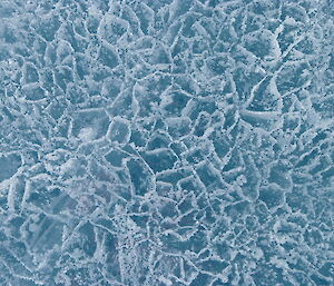 Patterns are shown in ice