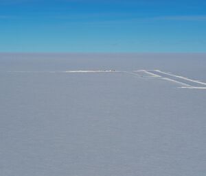A man made 'airport' and runway built in the middle of the Aurora Basin