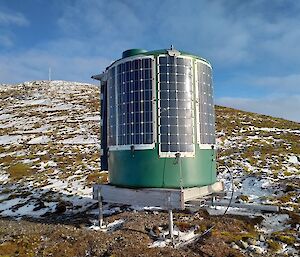 Green tank with solar panels