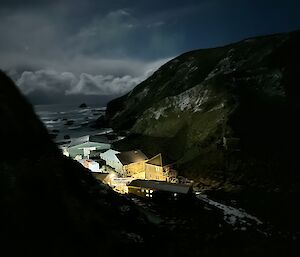 Macquarie Island Station at night - 2023.