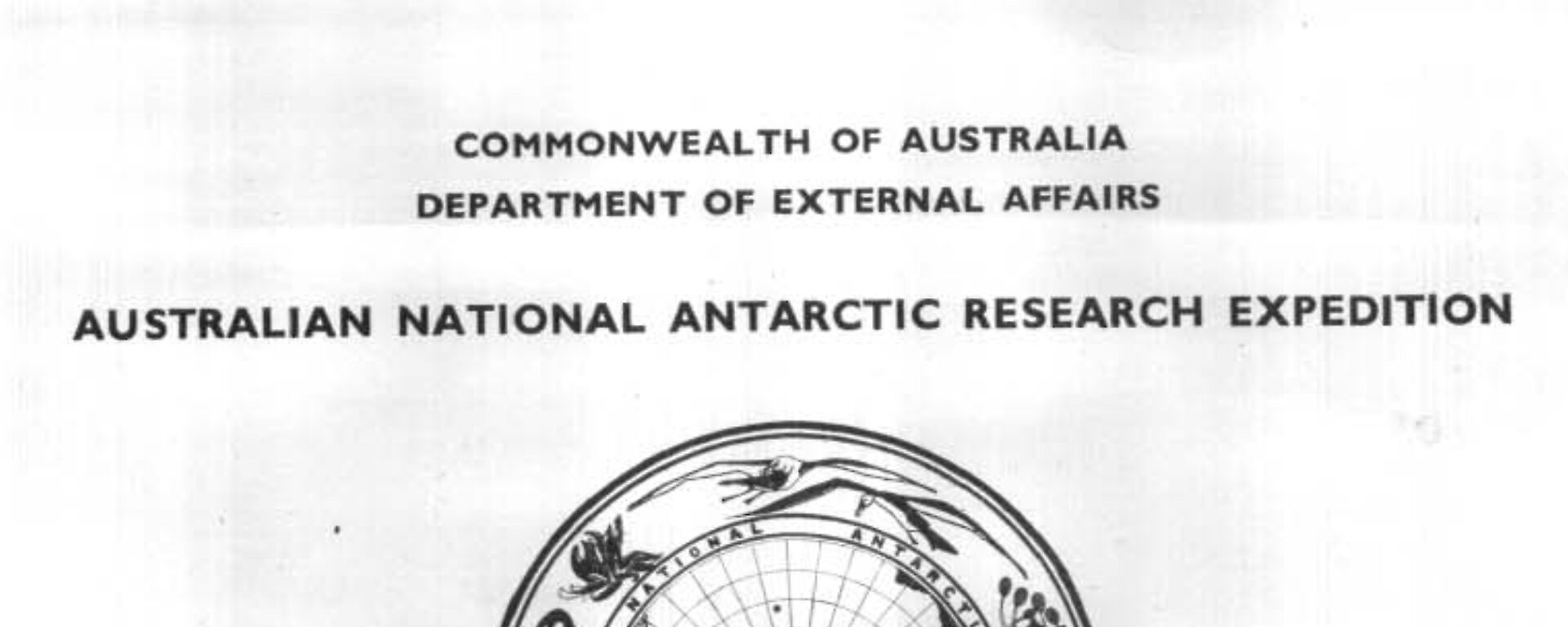 ANARE Reports cover (Australian National Antarctic Research Expedition)