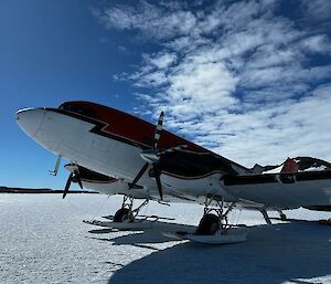 Kenn Borek Air (KBA) Basler aircraft parked at Casey Skiway