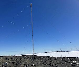 A view from the top of the radio mast