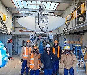 Our work team assembling the radome