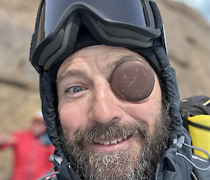 Mal with a Mint slice as a monocle