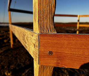 Wind erosion on timber decking