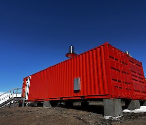 Vibrant new red paint on the ARPANSA building