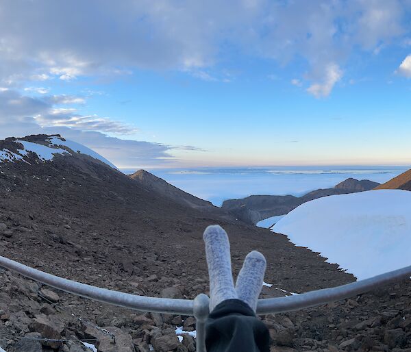 View north from the Mt Henderson hut veranda.