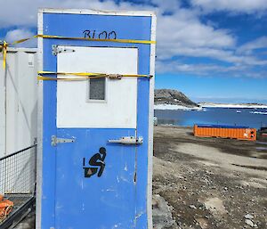 Photo of a toilet down by the wharf