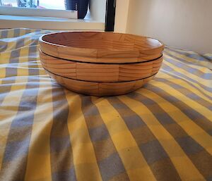 a handcrafted large fruit bowl