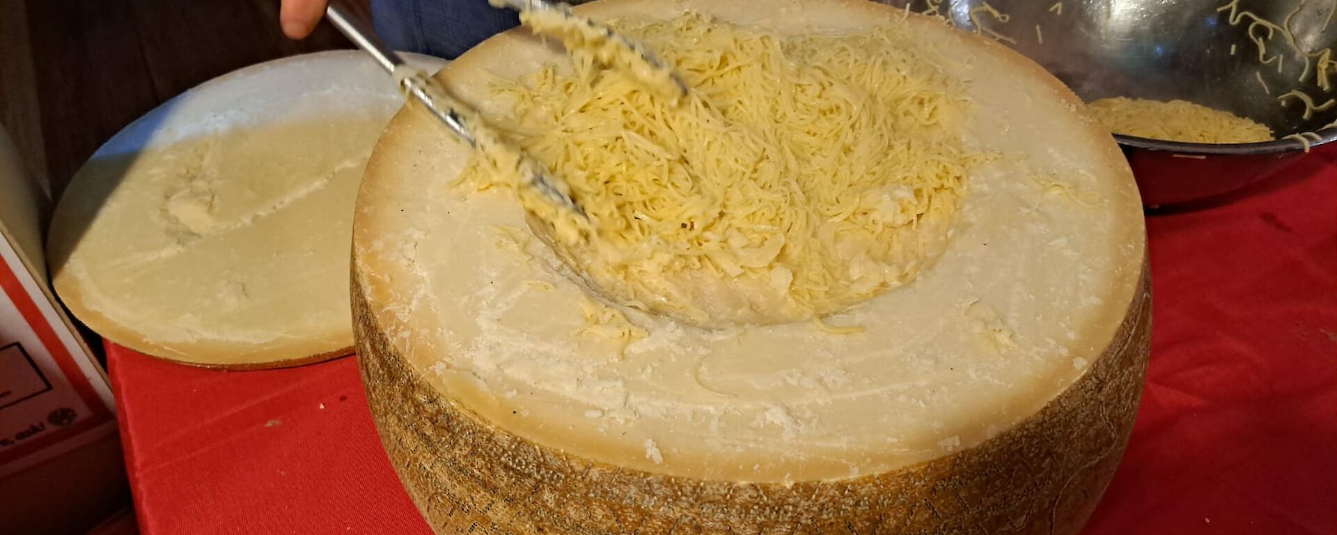 40 kg Cheese Wheel cut in half