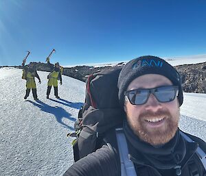 3 expeditioners on the plateau
