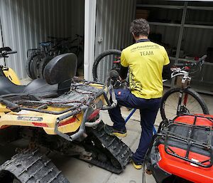 Fixing the bikes