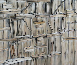 Weathered wood of hut