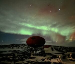 Aurora Australis from Bechervaise Island near Mawson station recently