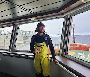 Mitch In the bridge of RSV Nuyina