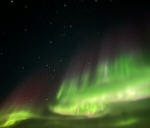 A stunning green aurora taken at Rumdoodle during a period of intense aurora in May this year
