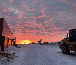 Sunrise over the camp