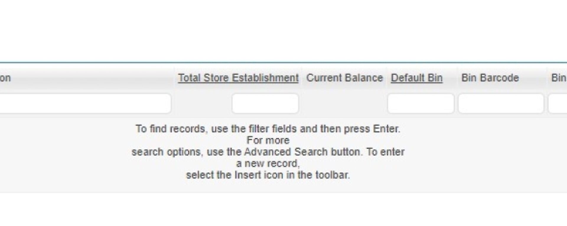 Screen-save showing Maximo (medical) spreadsheet entry page