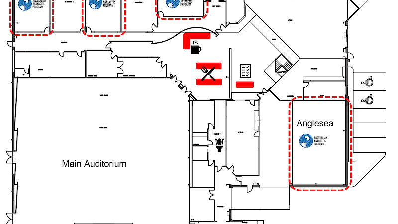Map of venue showing