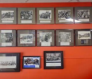 An image depicting the previous Casey expeditioners station photo on the wall and a place where the next photo is to be hung