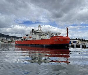 Nuyina docked in Hobart