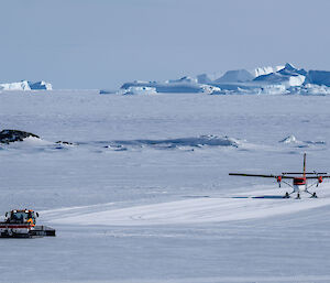 Two machines face off on the ice