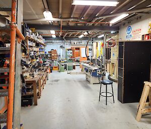 A view of the Casey station carpenters workshop