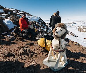 Stay and the team take a break in the sun on Ufs Island (Ufsoy Is was named by the early Norwegian explorers)