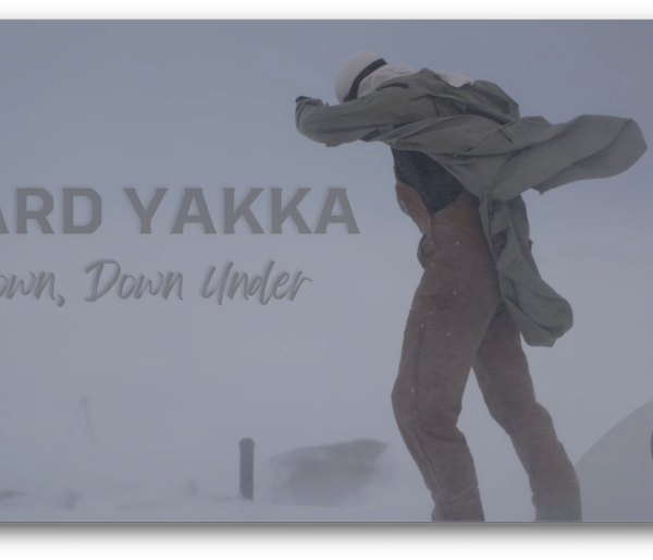 A digitally created Promotional Poster for Hard Yakka, featuring our BOM Technician Thomas “Bom Tom” Windsor wanders through strong winds and blizz conditions