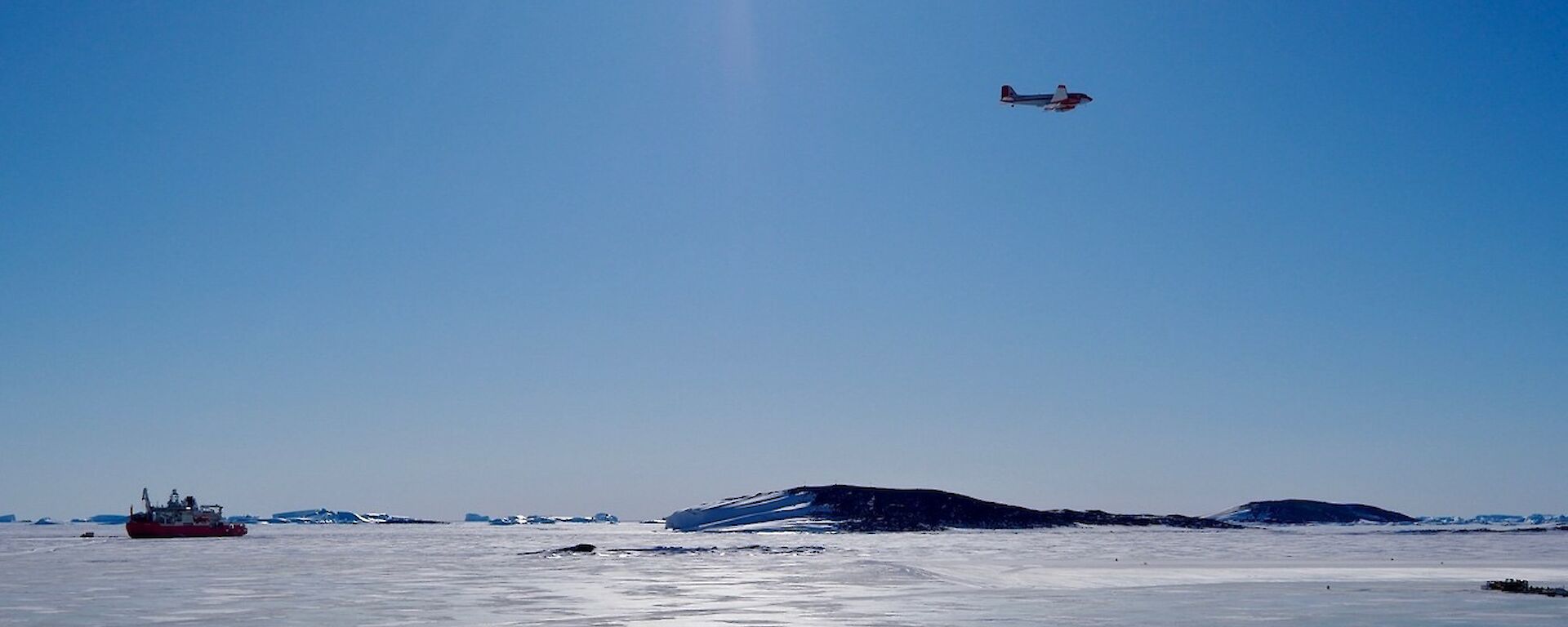 Basler flying over the Nuyina