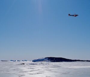 Basler flying over the Nuyina
