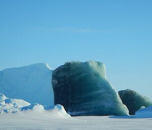 A large jade berg in the sea-ice near the colbeck Archipelago