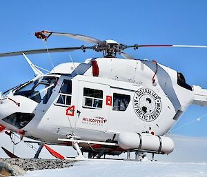 A close-up image of the BK117 Helicopter.