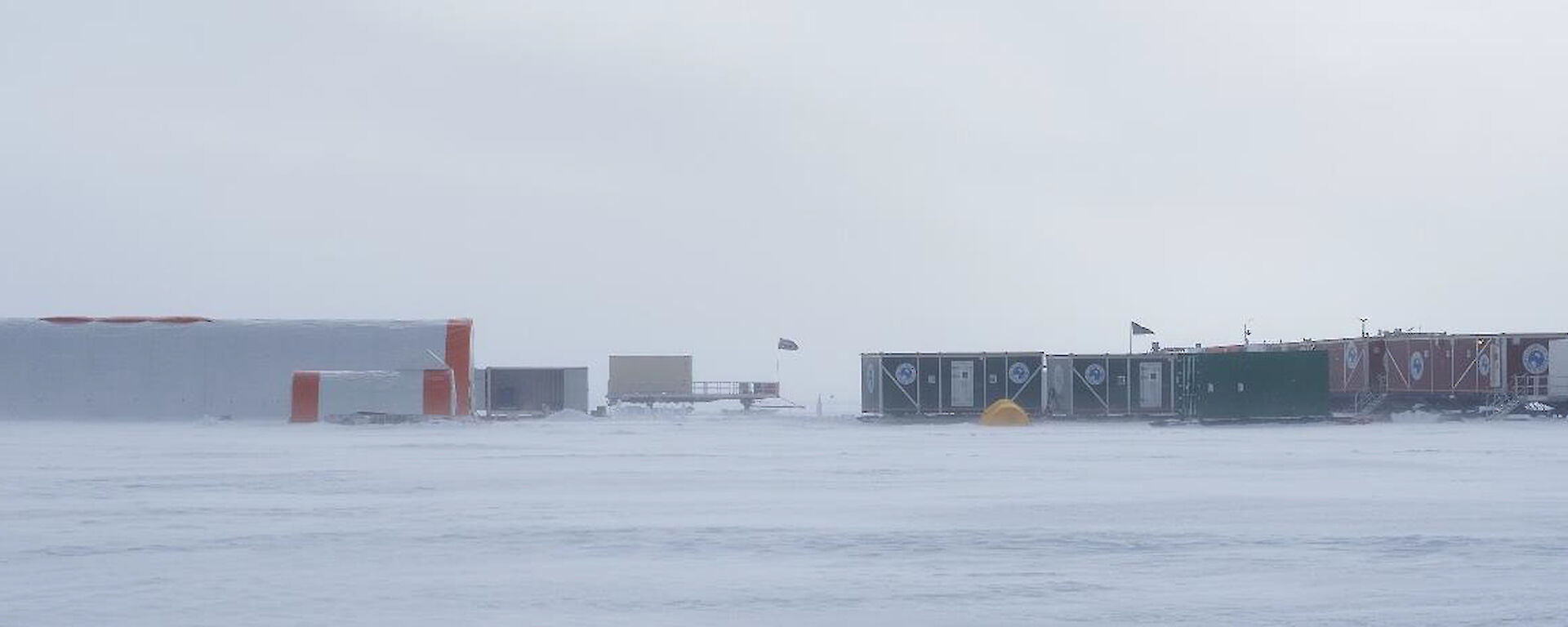 Panoramic view of the field camp
