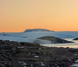Sunset over Antarctica
