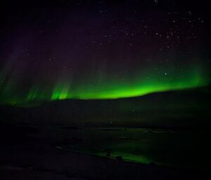 A green aurora