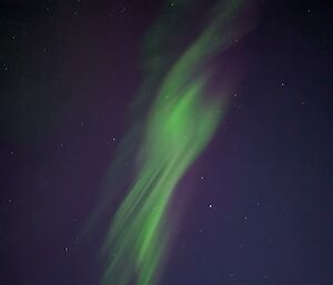 A green aurora