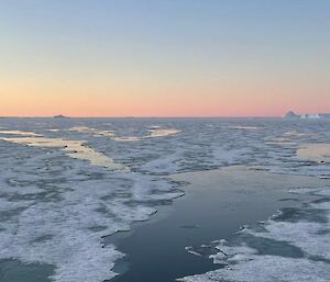 looking at frozen sea ice
