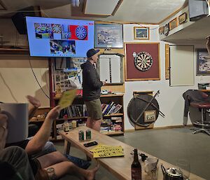Another shot of the crowd watching darts