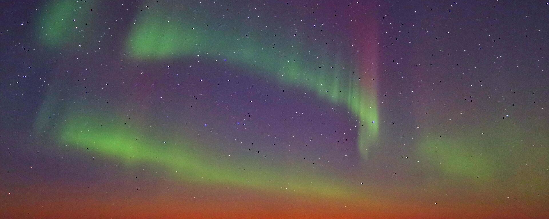 Aurora over the ocean