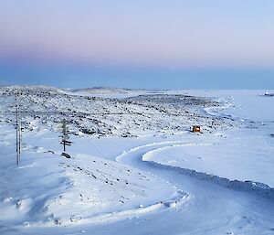 view from window looking at sea ice