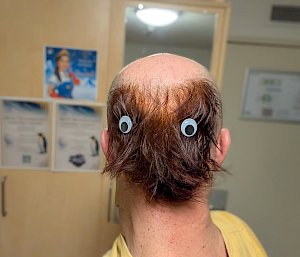 Man with ridiculous haircut