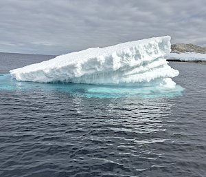 An iceberg in the water