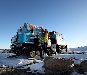people standing in front of hagglund