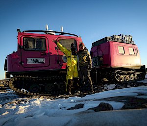 people standing in front of hagglund