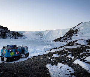 hagglund parked on sea ice